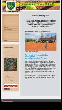 Vorschau der mobilen Webseite www.framersheimer-tennis-club.de, Framersheimer Tennis-Club
