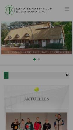 Vorschau der mobilen Webseite www.ltc-elmshorn.de, Lawn-Tennis-Club Elmshorn