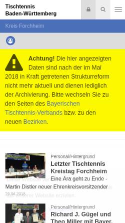 Vorschau der mobilen Webseite forchheim.bttv.de, BTTV Kreis Forchheim