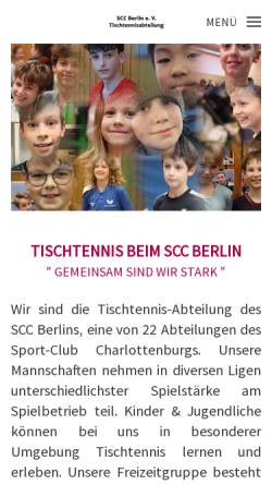Vorschau der mobilen Webseite www.scc-tischtennis.de, SC Charlottenburg