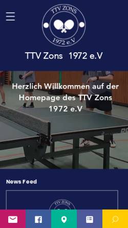 Vorschau der mobilen Webseite www.ttv-zons.de, TTV Zons