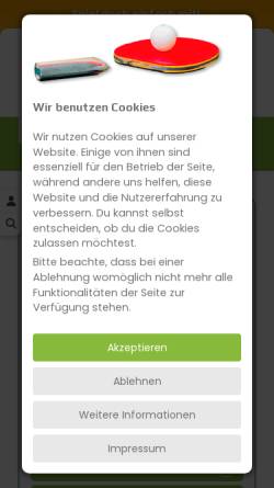 Vorschau der mobilen Webseite www.dsj-tt.de, TTV DSJ Stoppenberg