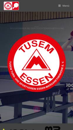 Vorschau der mobilen Webseite www.tusem-tt.de, TUSEM Essen e.V.