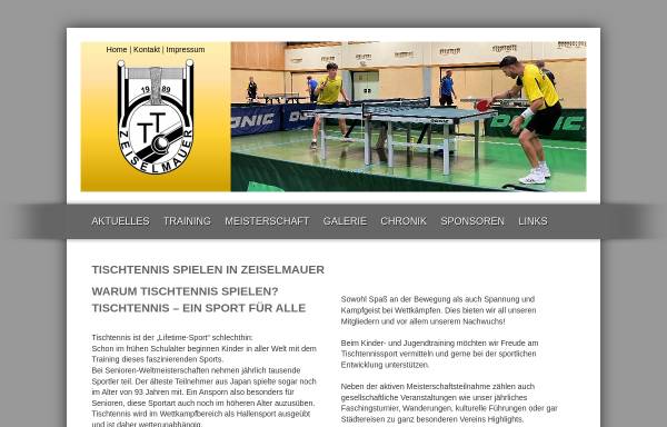 Vorschau von www.ttc-zeiselmauer.at, Tischtennisclub Zeiselmauer