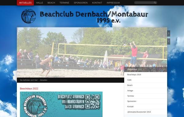 Vorschau von www.beachclub.de, Beach Club Dernbach - Montabaur 1995 e.v.