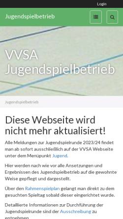 Vorschau der mobilen Webseite www.vvsa-jugendspielbetrieb.de, Jugendspielbetrieb Volleyball-Verband Sachsen-Anhalt