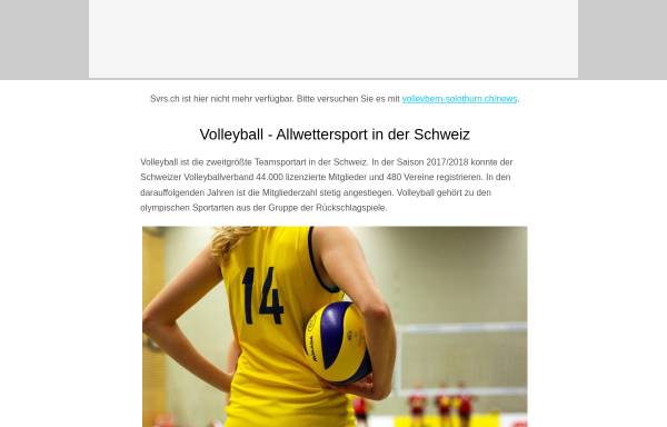 Vorschau von www.svrs.ch, Swiss Volley Region Solothurn