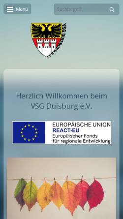 Vorschau der mobilen Webseite www.vsgduisburg.de, VSG Duisburg e.V. - Sport und Fitness
