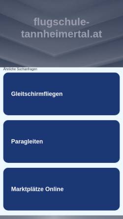 Vorschau der mobilen Webseite www.flugschule-tannheimertal.at, Flugschule Tannheimer Tal