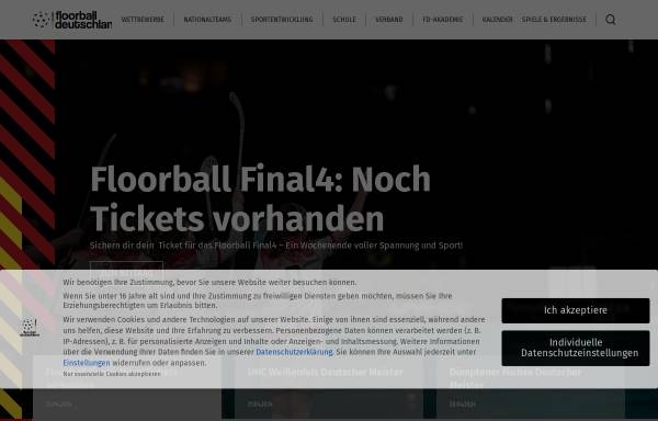 Vorschau von floorball.de, Floorball Verband Deutschland e.V.