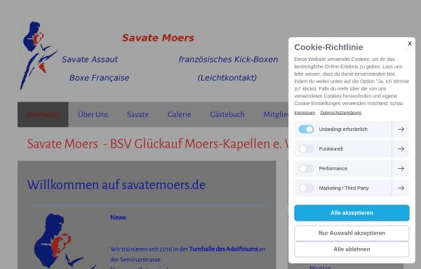 Vorschau von www.savate-moers.de, BSV Glückauf Moers-Kapellen e. V.