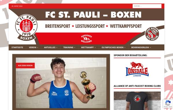 Vorschau von www.st-pauli-boxen.de, FC St. Pauli