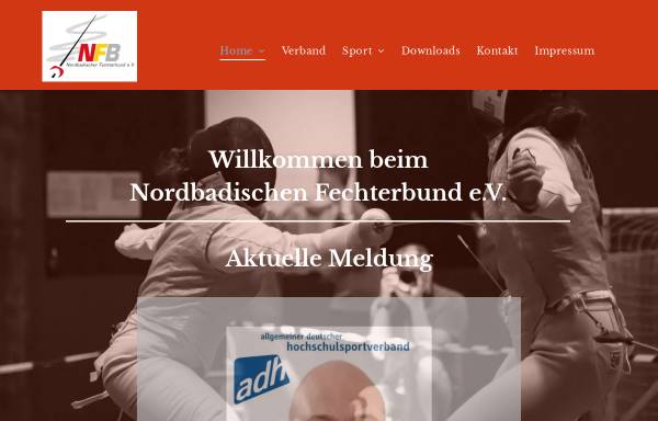 Vorschau von www.nordbadischer-fechterbund.com, Nordbadischer Fechterbund e.V.