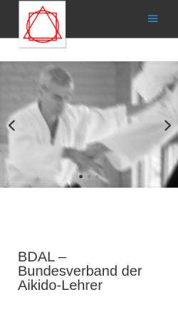 Vorschau der mobilen Webseite www.aikido-deutschland.com, Bundesverband der Aikido Lehrer e.V.