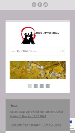 Vorschau der mobilen Webseite www.aikido-appenzell.ch, Appenzell - Aikido Appenzell