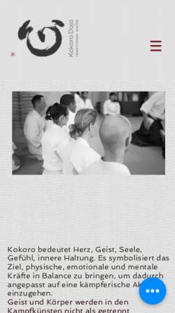 Vorschau der mobilen Webseite kokorodojo.ch, Wetzikon - Kokoro Dojo für Traditionelles Aikido