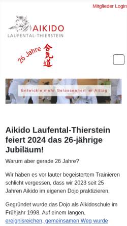 Vorschau der mobilen Webseite www.aikidola.ch, Laufen - Aikidoschule Laufen