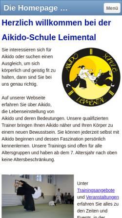 Vorschau der mobilen Webseite www.aikido-leimental.ch, Bottmingen - Aikido Schule Leimental
