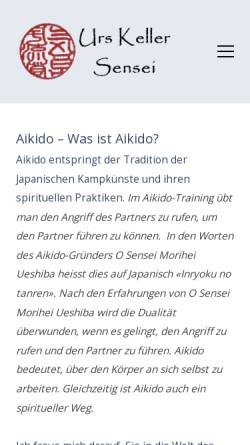 Vorschau der mobilen Webseite www.aikidolehrer.ch, Lyss - Aikido- und QiGong-Schule Lyss
