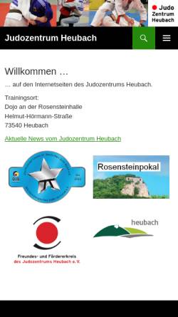 Vorschau der mobilen Webseite www.jz-heubach.de, Judozentrum Heubach