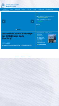 Vorschau der mobilen Webseite www.sv-boeblingen.de, Judo Abteilung der Sportvereinigung Böblingen
