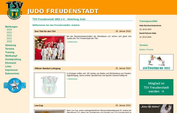 Vorschau von www.judo-freudenstadt.de, TSV 1862 Freudenstadt e.V.