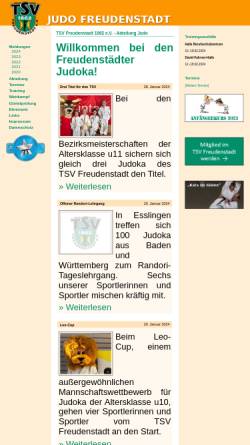 Vorschau der mobilen Webseite www.judo-freudenstadt.de, TSV 1862 Freudenstadt e.V.