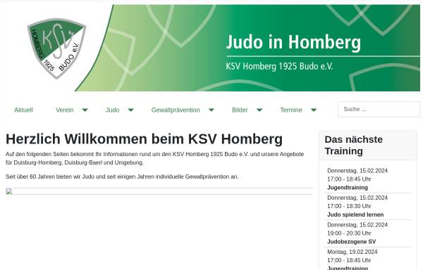 Vorschau von www.ksv-homberg.de, KSV Homberg 1925 Budo e.V.