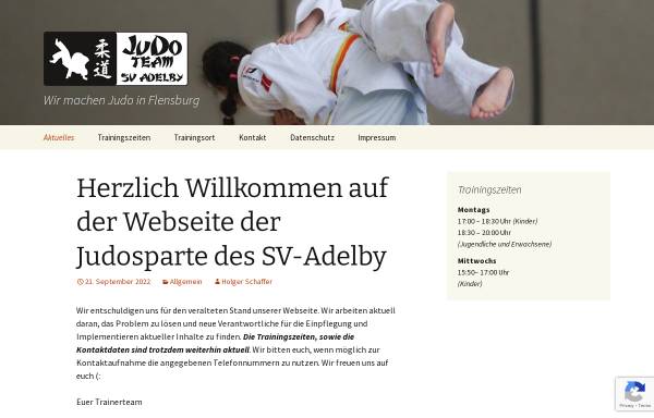Vorschau von www.judotutgut.de, Judoteam SV Adelby