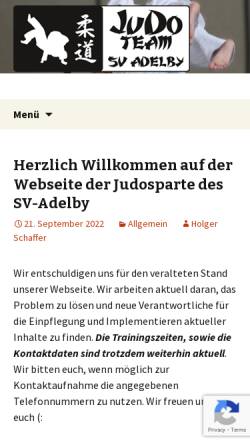 Vorschau der mobilen Webseite www.judotutgut.de, Judoteam SV Adelby