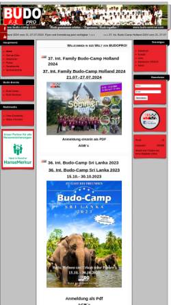 Vorschau der mobilen Webseite budo-camp.com, Budopro, Olaf van Ellen