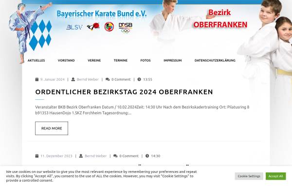 Vorschau von www.karate-oberfranken.de, Bayerischer Karate Bund e.V. : Bezirk Oberfranken
