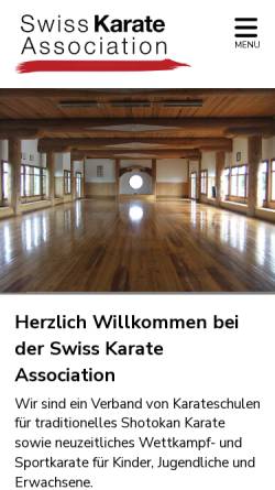 Vorschau der mobilen Webseite swiss-karate-association.ch, Swiss Karate Association