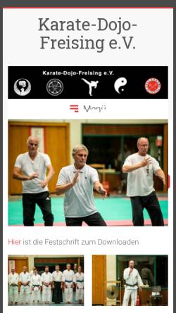 Vorschau der mobilen Webseite www.karate-freising.de, Karate-Dojo-Freising e.V.