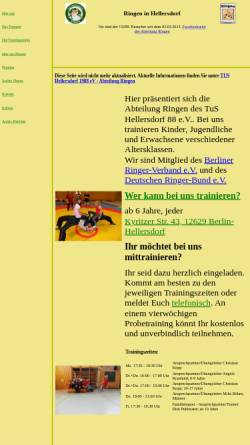 Vorschau der mobilen Webseite www.ringen-in-hellersdorf.de, TUS Hellersdorf