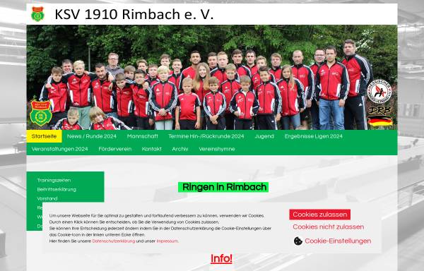 Vorschau von www.ksv-rimbach.de, KSV 1910 Rimbach e. V.