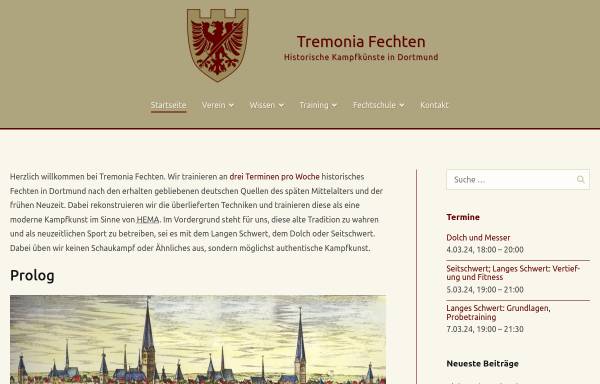Vorschau von www.tremonia-fechten.de, Tremonia Fechten
