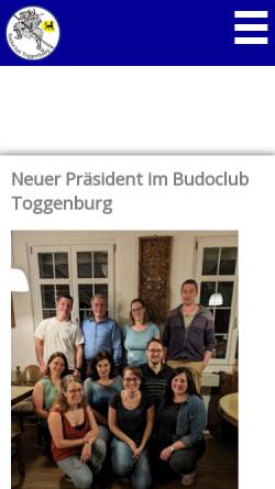 Vorschau der mobilen Webseite www.bctoggenburg.ch, Budoclub Toggenburg