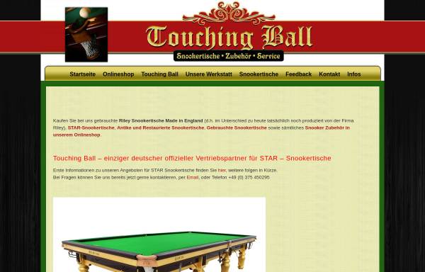 Vorschau von www.touchingball.de, Touching Ball