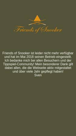Vorschau der mobilen Webseite www.friendsofsnooker.de, Friends of Snooker