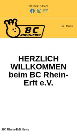Vorschau der mobilen Webseite www.bcrhein-erft.de, BC Rhein-Erft e.V.