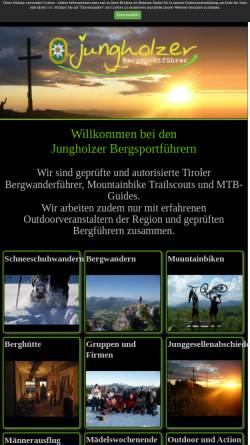 Vorschau der mobilen Webseite www.jungholzer.com, Jungholzer Bergsportführer