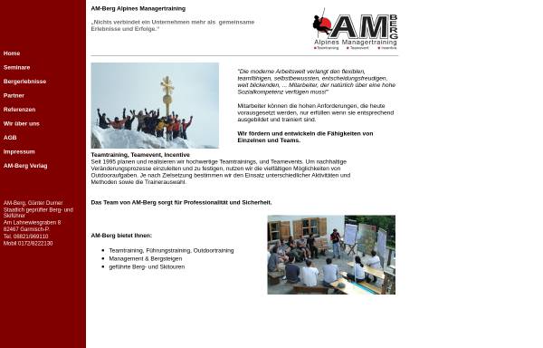 Vorschau von www.am-berg.de, Alpines Managertraining