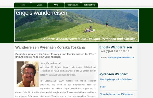 Vorschau von www.engels-wandern.de, Engels Wanderreisen