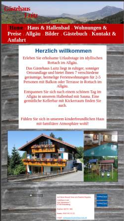 Vorschau der mobilen Webseite www.gaestehaus-luitz.de, Gästehaus Luitz - Ferienwohnungen mit Hallenbad & Sauna