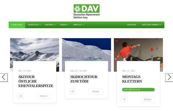 Vorschau von dav-isny.de, DAV Sektion Isny