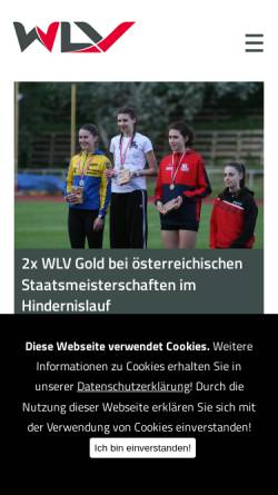 Vorschau der mobilen Webseite wlv.or.at, Wiener Leichtathletikverband