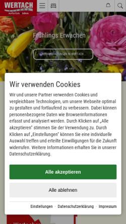 Vorschau der mobilen Webseite www.wertach.de, Marktgemeinde Wertach