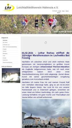 Vorschau der mobilen Webseite www.lav-halensia.de, Leichtathletikverein Halensia e.V.