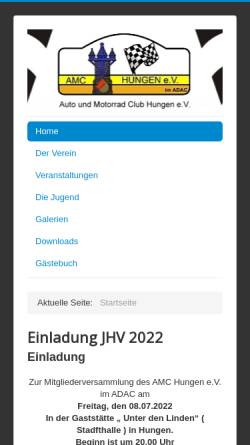Vorschau der mobilen Webseite www.amc-hungen.de, AMC Hungen e.V.